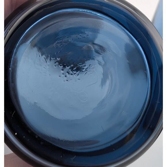 Vintage Libbey Bolero Blue Drinking Tumblers MCM 1970s Set of 4 6oz Juice Glass - Picture 5 of 5